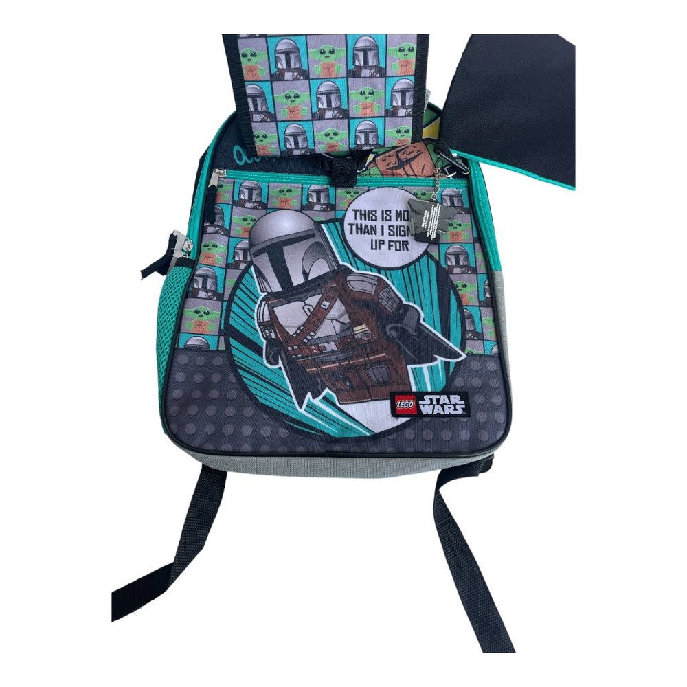 The Mandalorian Baby Yoda starwars Lego 5-Piece Backpack Set